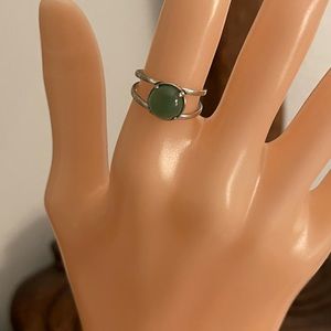 Bottled Up Designs Double Band Ring Sterling Silver Adjustable Mason Jar Glass